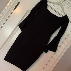 Black midi dress